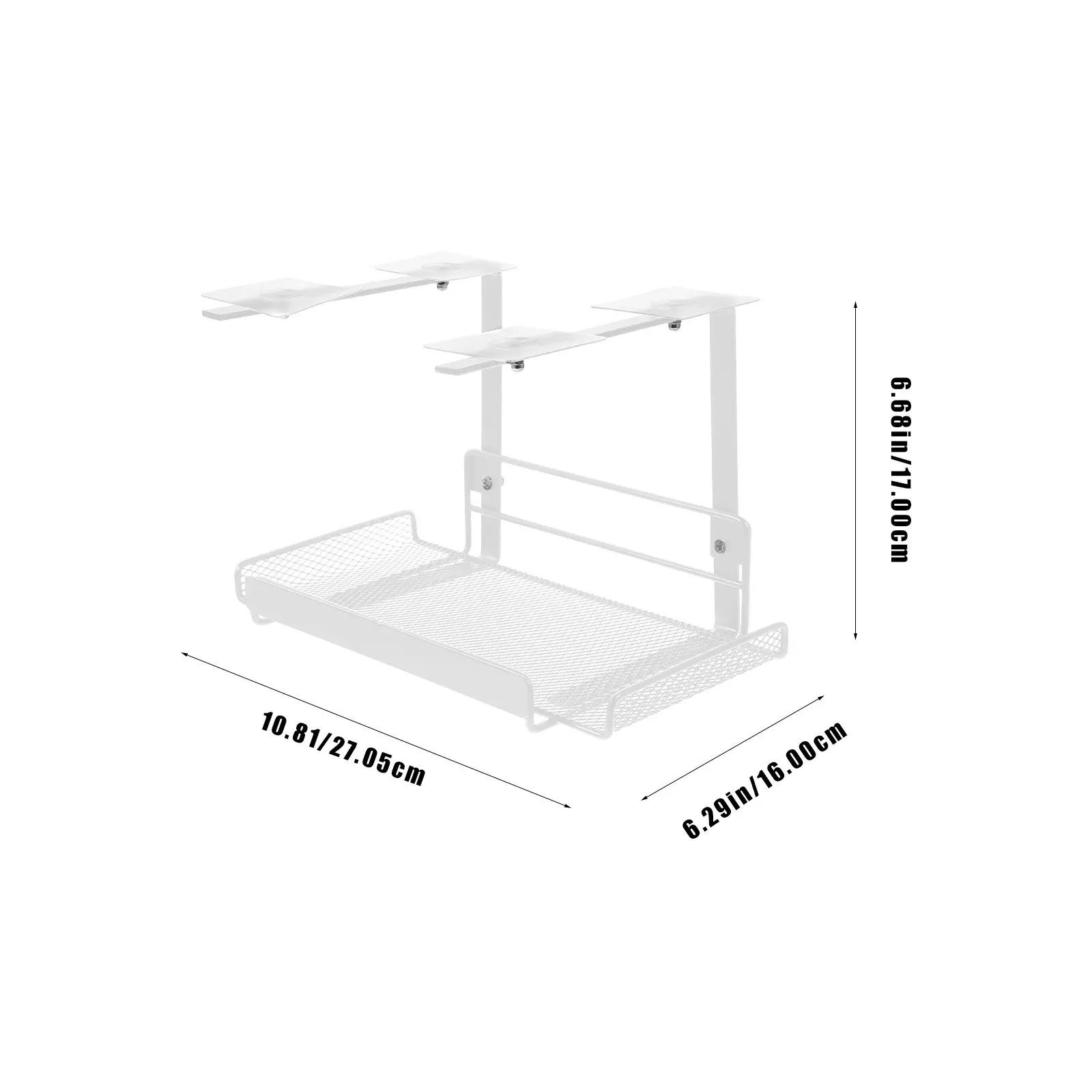 책상 아래 케이블 정리대 금속 와이어 코드 정리함 안정적인 설치형 케이블 트레이 보관 선반 책상 와이어 정리함
