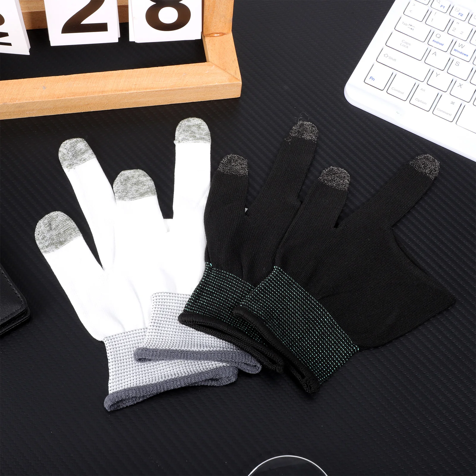 2 Pairs Touch Screen Gloves for Gaming Breathable Comfortable Elastic Design Non Simple Use Mobile Gaming Finger