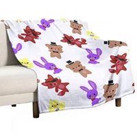 Cute Fnaf Pattern Throw Blanket Plaid on the sofa Sofas 1