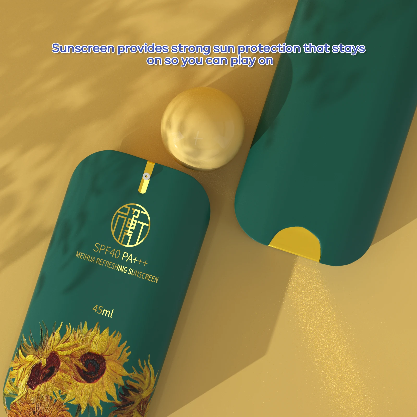 S&eacute;fralls MEIHUA Refreshing Sunscreen 45ml SPF40 Weightless Hydration Face Sunscreen Travel Size Ultra Sheer Dry-To