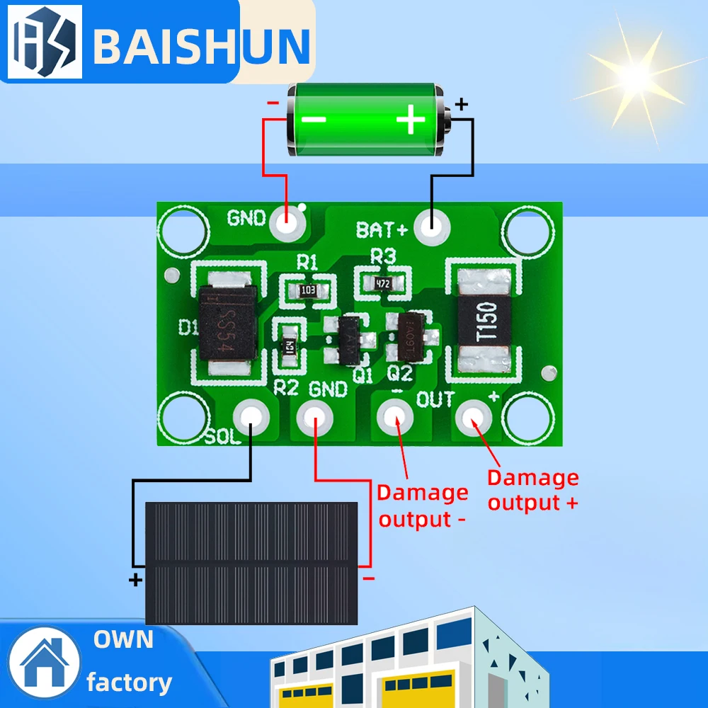 Güneş PCB denetleyicisi 3.2V 3.7V 6V 12V 1A ışık kontrolü güneş çim lambası peyzaj lambası anahtarı pil şarj cihazı denetleyici modülü