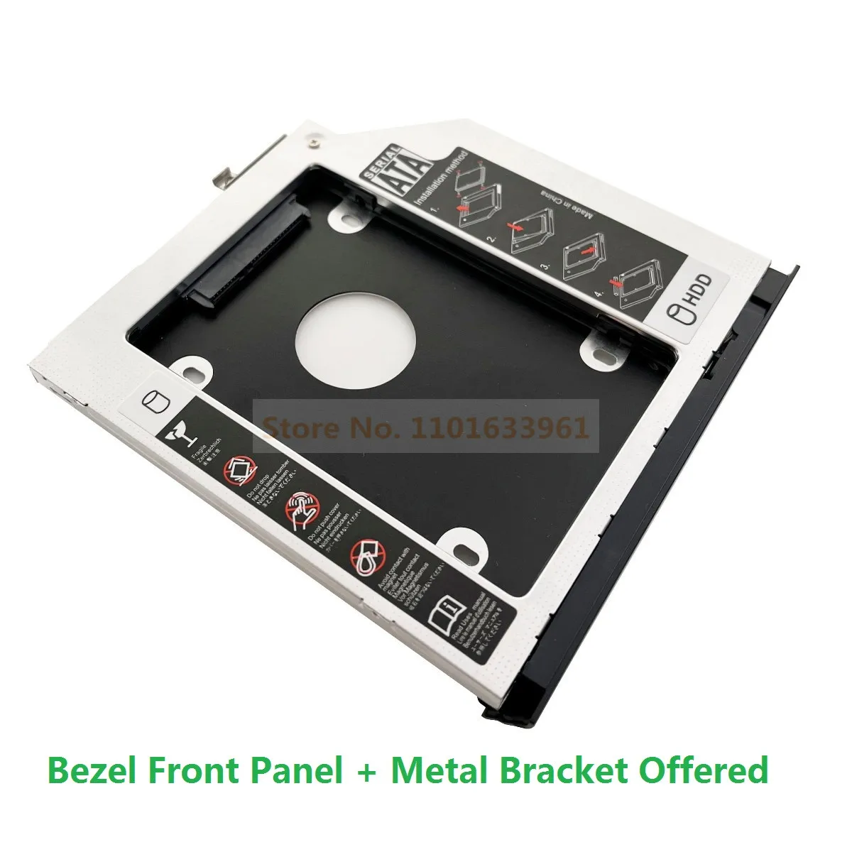 Cornice 2Nd Hard Drive Hdd Ssd Optical Bay Caddy Frame Adapter Enclosure Per Hp Elitebook 2560P 2570P Series