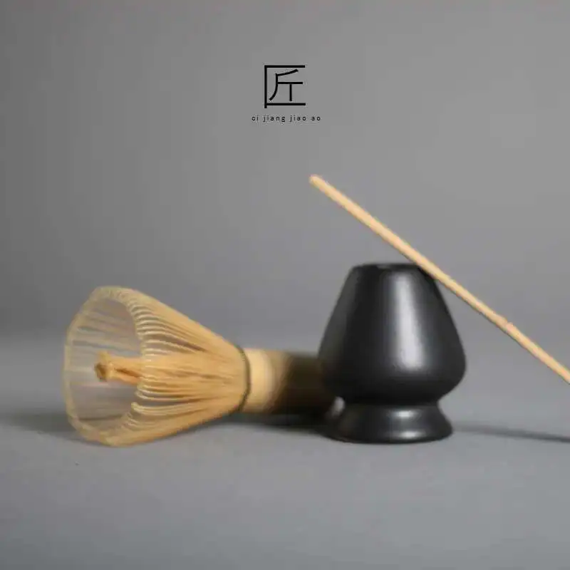 Japanese matcha tea set matcha bowl bamboo whisk holder tray set