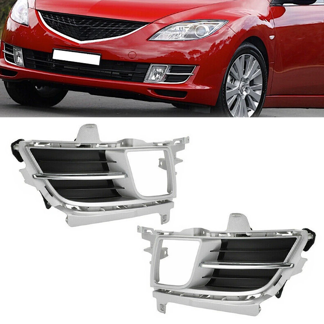 

GV7D-51-690A GV7D-51-690 GV7D-51-680 1 Pair Front Bumper Fog Light Cover Trim Grille Frame Bezel Fit for Mazda 6 2009 2010