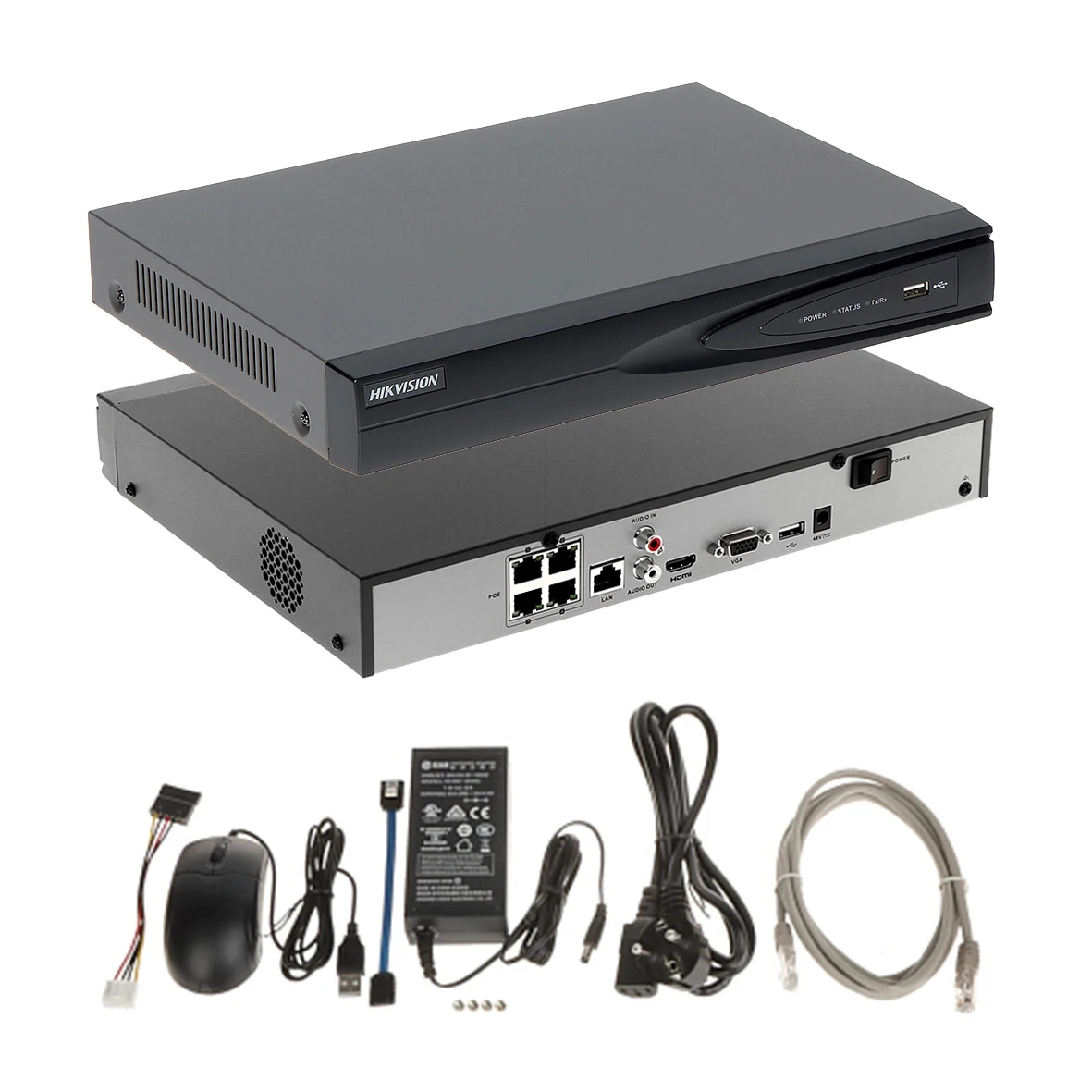 متعدد اللغات Hikvision DS-7604NI-Q1/4P DS-2CD1043G...