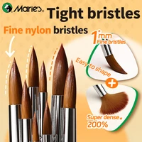 Marie's 6pcs Round Nylon Hair Paint Brushes Set,Paintbrushes for Acrylic,Oil,Paint by number,Tempera,Canvas for Students,Adults 2