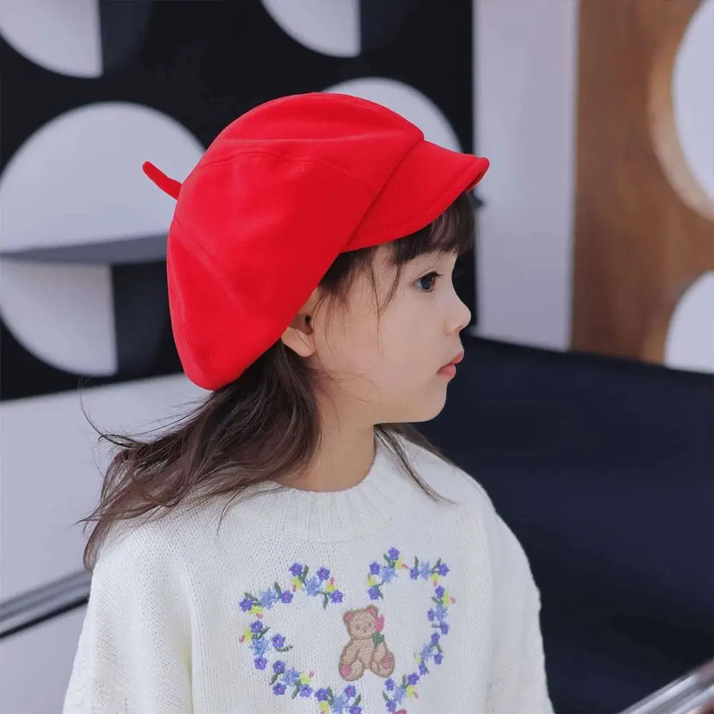 Woolen Baby Beret Hat for Kids Autumn Winter