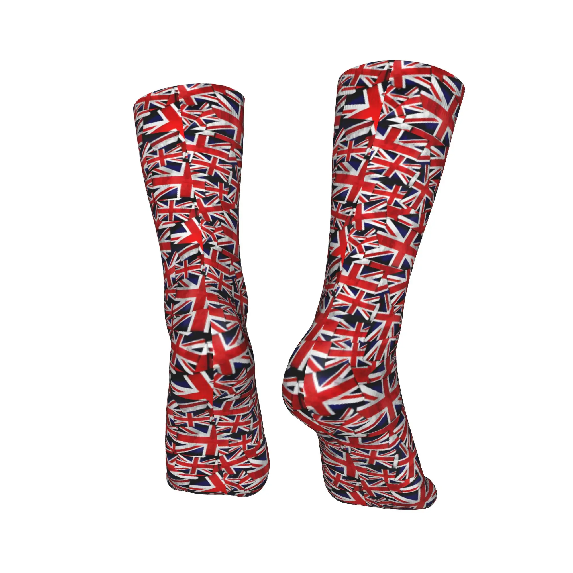 Benutzerdefinierte Neuheit Druck Union Jack Flagge der britischen Socken für Männer Frauen dehnbare Sommer Herbst Winter Schottland Crew Socken – Detail 4