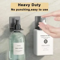 Aluminum Shower Gel Bottle Rack Adjustable Shampoo Hanger Hooks No Drill Wall Mounted Universal Soap Dispenser Holder Home 1