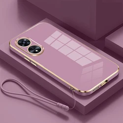 Custodia per telefono in silicone morbido shockproof con design di lusso quadrato - Cover posteriore elegante e protettiva