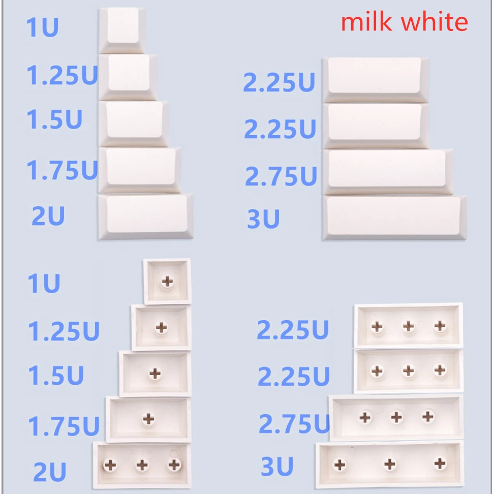 Cereja Perfil Split Space Bar 1.75u 2u 2.25u 2.75u 3u 7u Barra de Espaço Keycaps para Alice Hhkb Pbt Corante Subbed r1 Altura Key Caps - Imagem 2