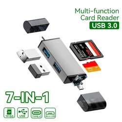 Universal 7 - in - 1 USB 3.0 Type - C Memory Card Reader Adapter (7 IN 1)