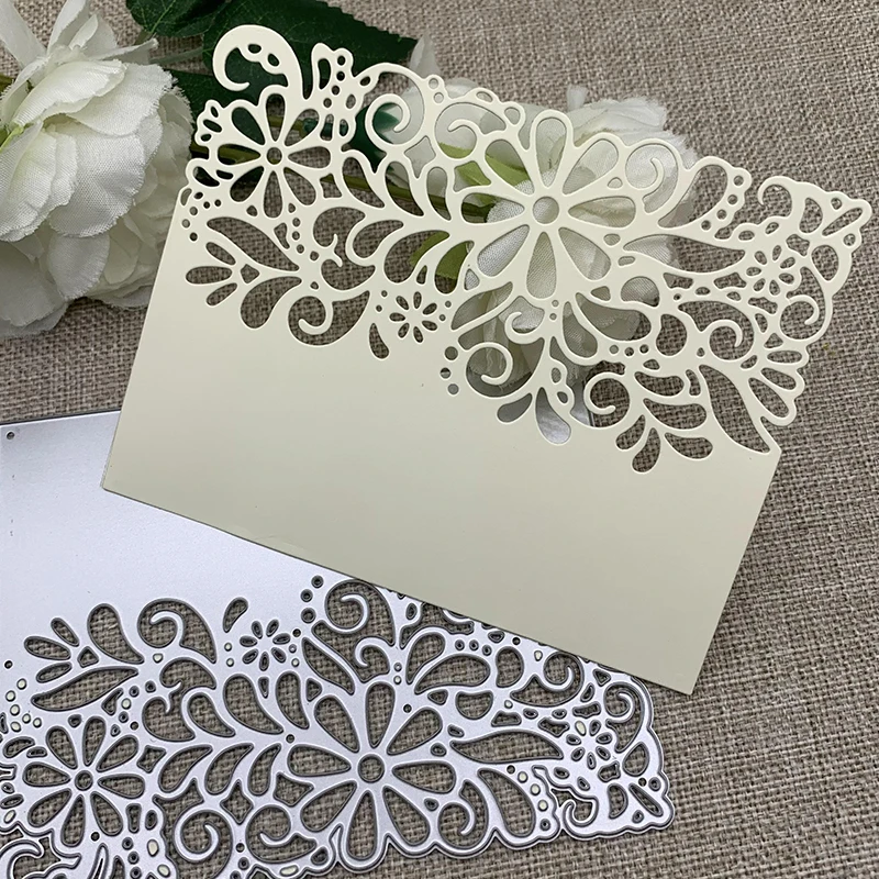 

Новый цветочный край рамка металлические режущие штампы трафареты вырезанные для «сделай сам» Скрапбукинг альбом бумага карточка тиснение