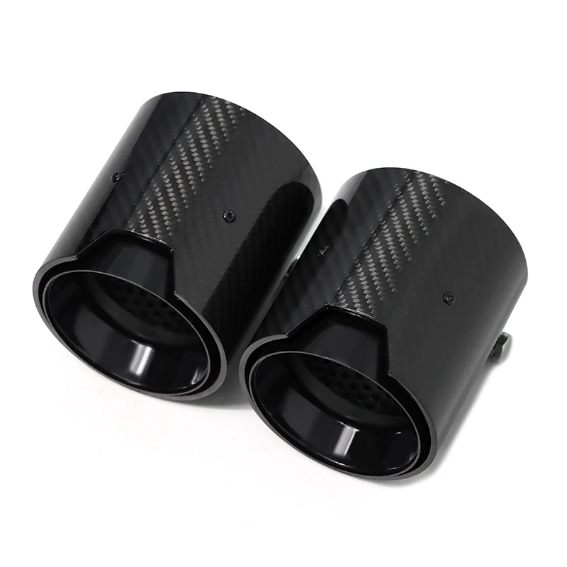 2pcs/lot Car Exhaust Tip For BMW 2 Series F22 F23 M235i M240i F20 F21 M135i M140i M Performance Carbon Fiber ID60mm Muffler Tip exhaust muffler tip