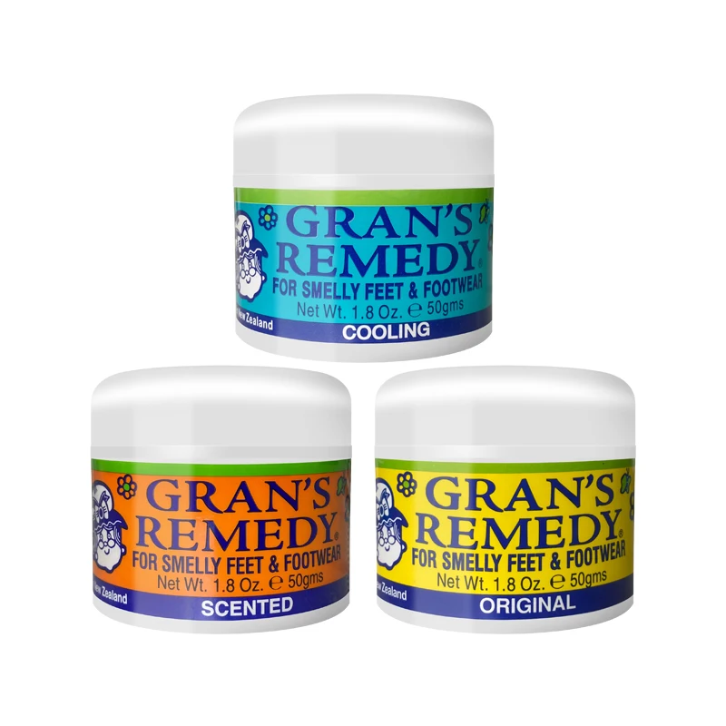 Original NewZealand Grans Remedy Cooling Scented Foot Care Powder Smelly Feet FOOTWEAR Treatment Foot Odour Control foot care powder