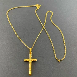 Luxurious 24k Gold - Plated Cross Necklace for Couples - Elegant Jewelry Gift