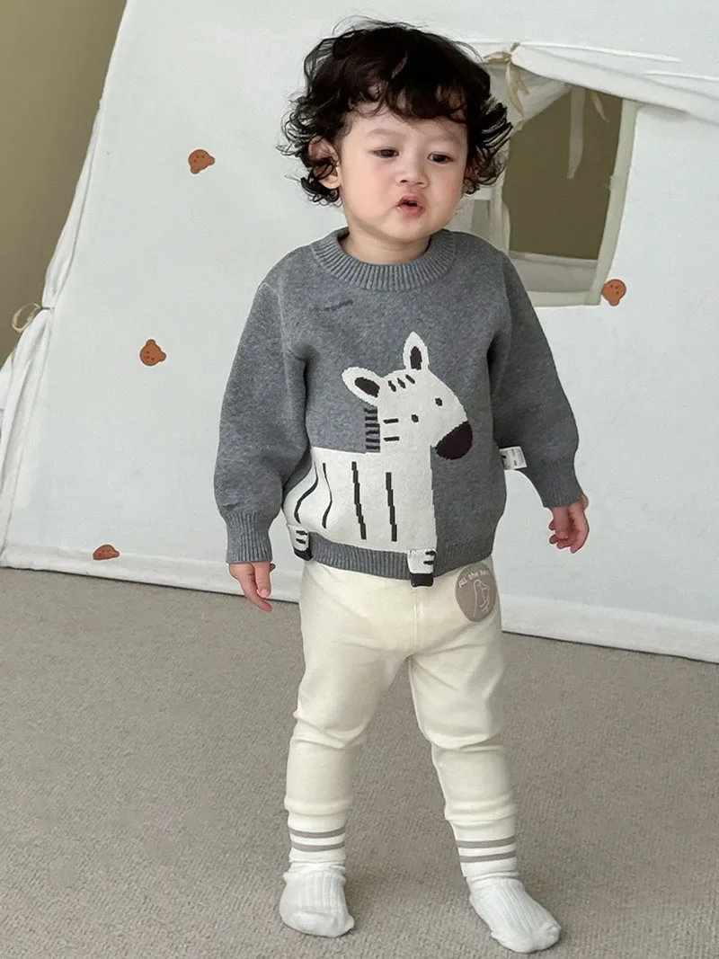 Autumn Kids Sweater Cartoon Bear Pullover