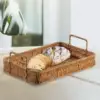 Rectangular Hand Woven Serving Tray Multipurpose Decoration Vegetables Holder Kitchen Organizer Crafts for Coffee Table Home 4