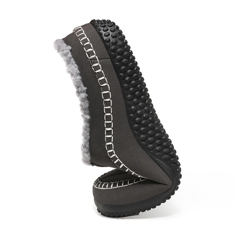 Autumn Winter Men Women Plush Fur Warm Slippers Indoor Home Cotton Shoes Slides Big Size Mini Platform Boot Slip-on Booties