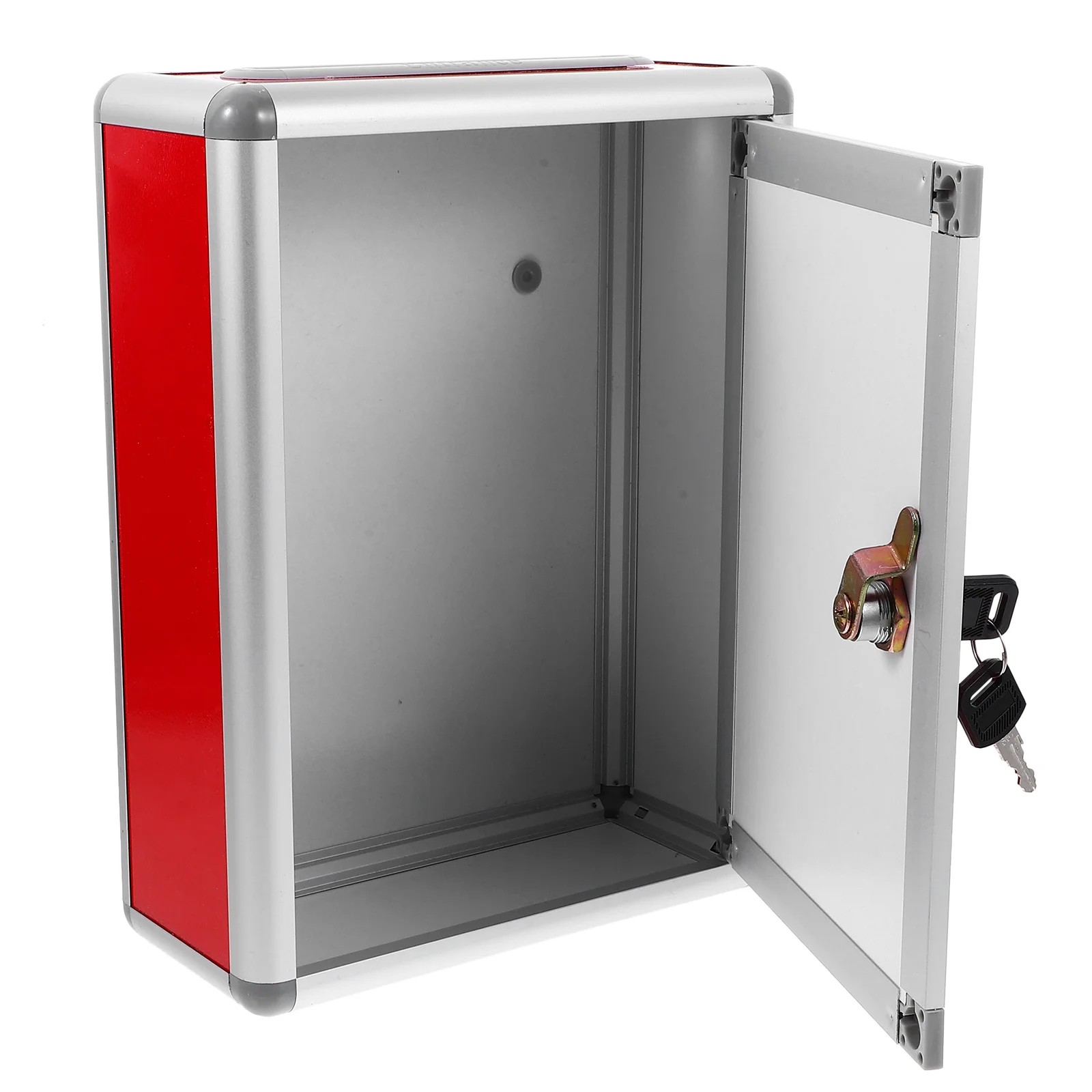 

Metal Letter Box Suggestion Bin: Metal Drop Box Stainless Steel Mailbox with Key Wall Mount Locking Mailbox Office Business