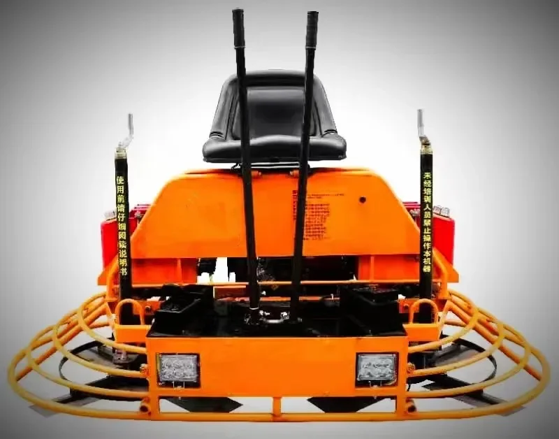 Power Trowel Driving Type Gasoline Manual Ride On Vibrating Concrete Machinery Leveler Power Trowel For Construction
