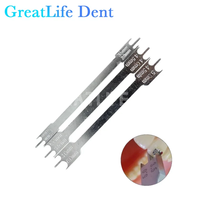 

Size 2.0-6.0 1Pcs Positioner Orthodontic Materials Instruments Dental Bracket Gauge Locator Stainless Steel Rod Bracket