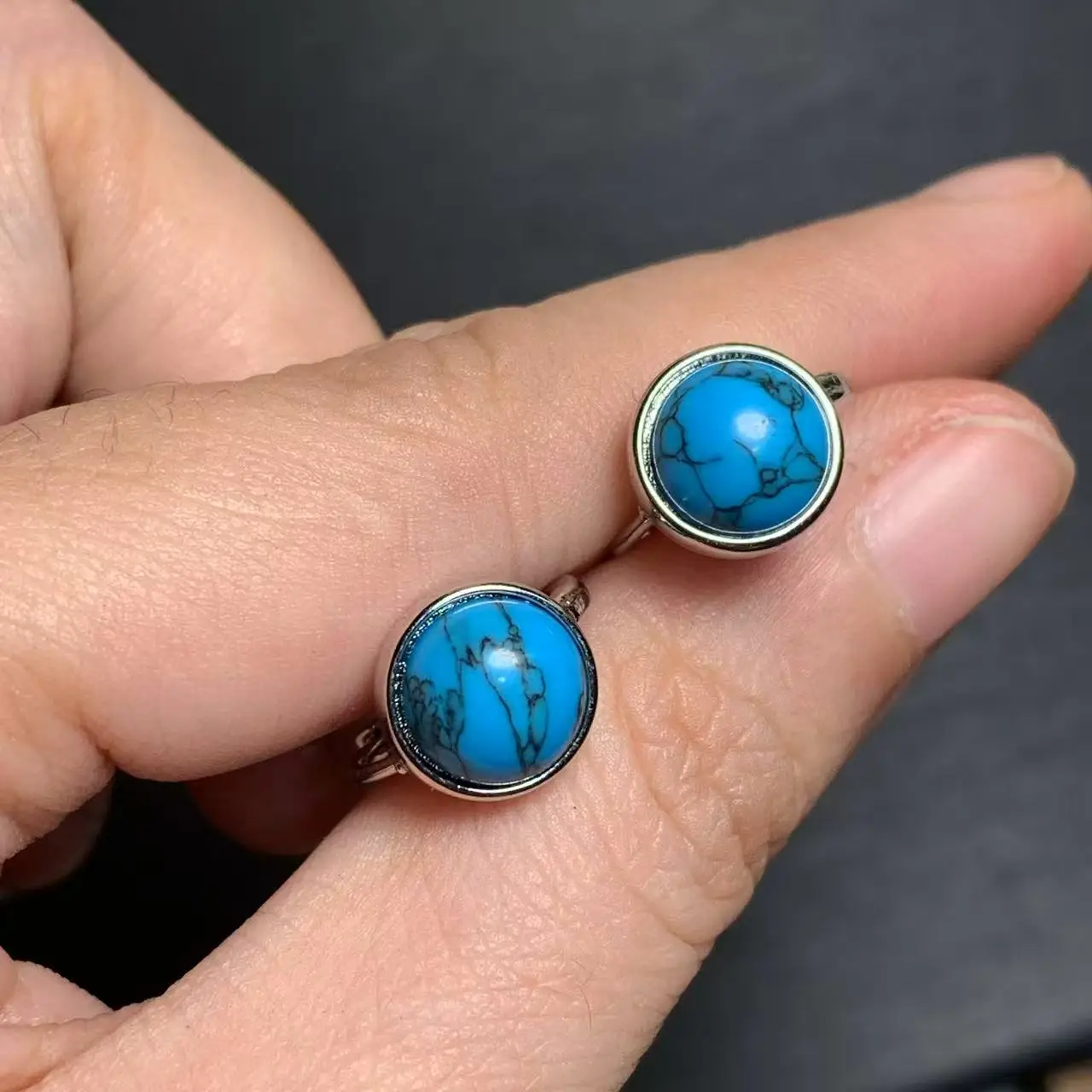 Retro Natural Turquoise earrings Stud earring For Women CUTE Gift Fine Jewelry