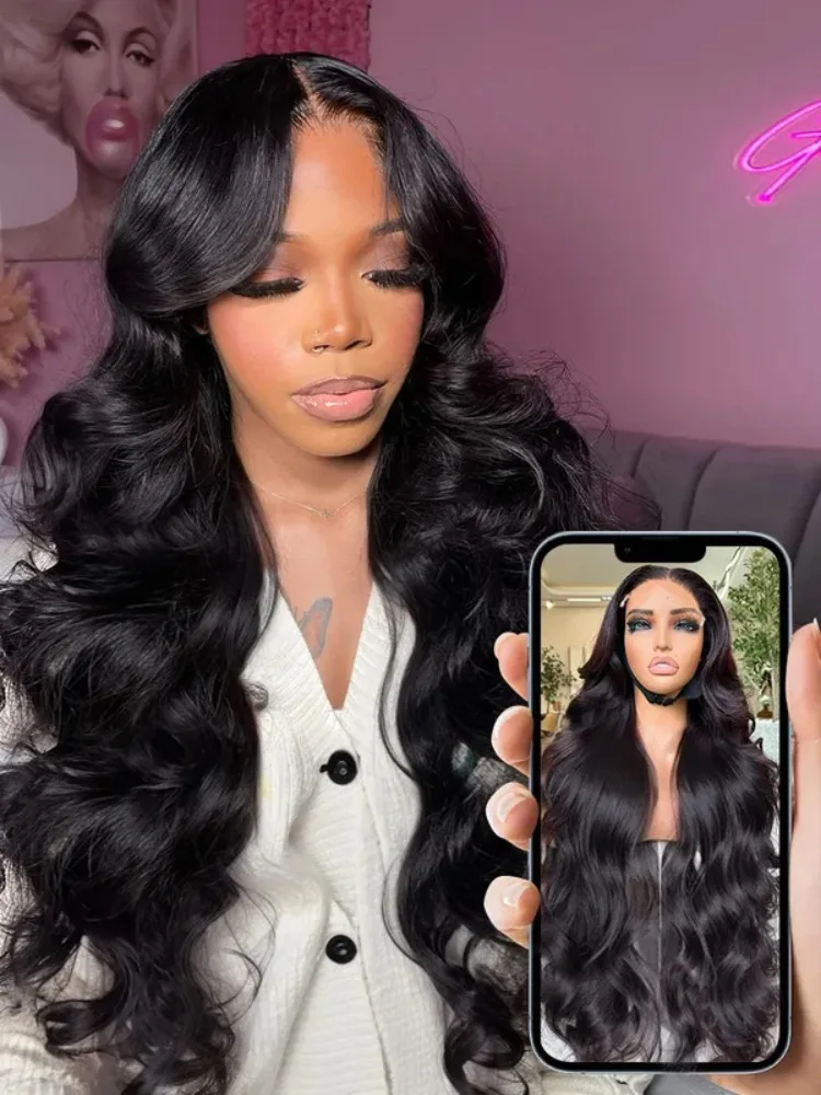 30 38 40 Inch Body Wave Human Hair Wigs 13x4 13x6 HD Transparent Lace Frontal Wig Preplucked Brazilian 5x5 Glueless Closure Wigs