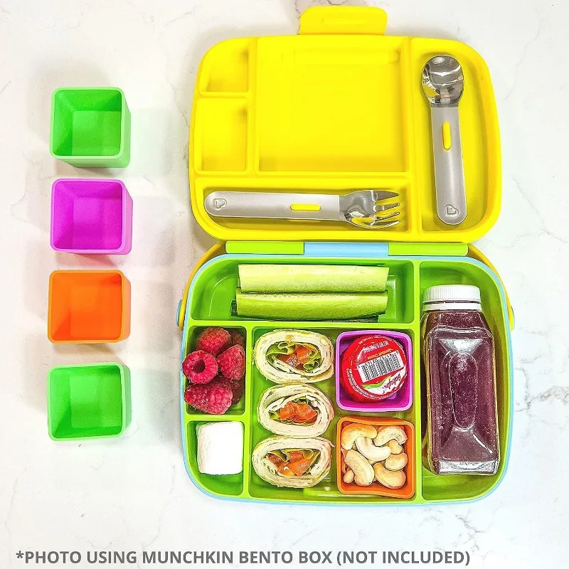 Boîte à lunch en silicone réutilisable pour enfants, Bento Sync der Cup, Récipient alimentaire, Bento Bundle, Accessoires de lunch