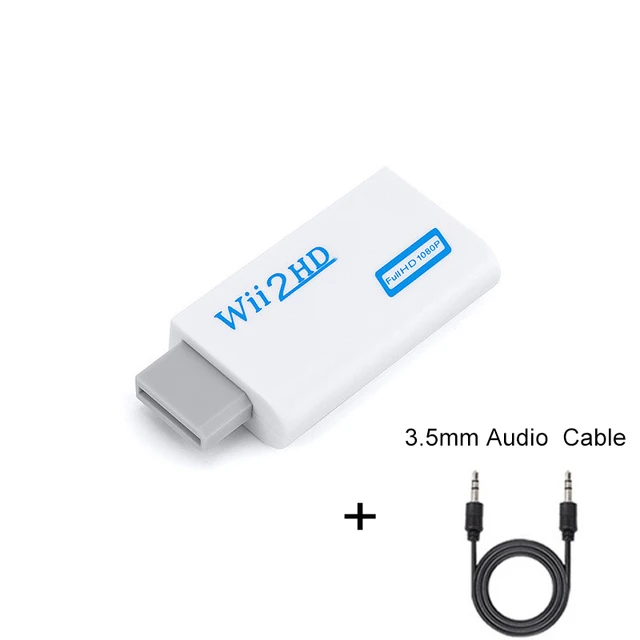 Pour convertisseur compatible Wii vers HDMI Full HD 720P 1080P 3.5mm  adaptateur Audio Wii2HDMI-compatible pour PC HDTV moniteur affichage -  AliExpress