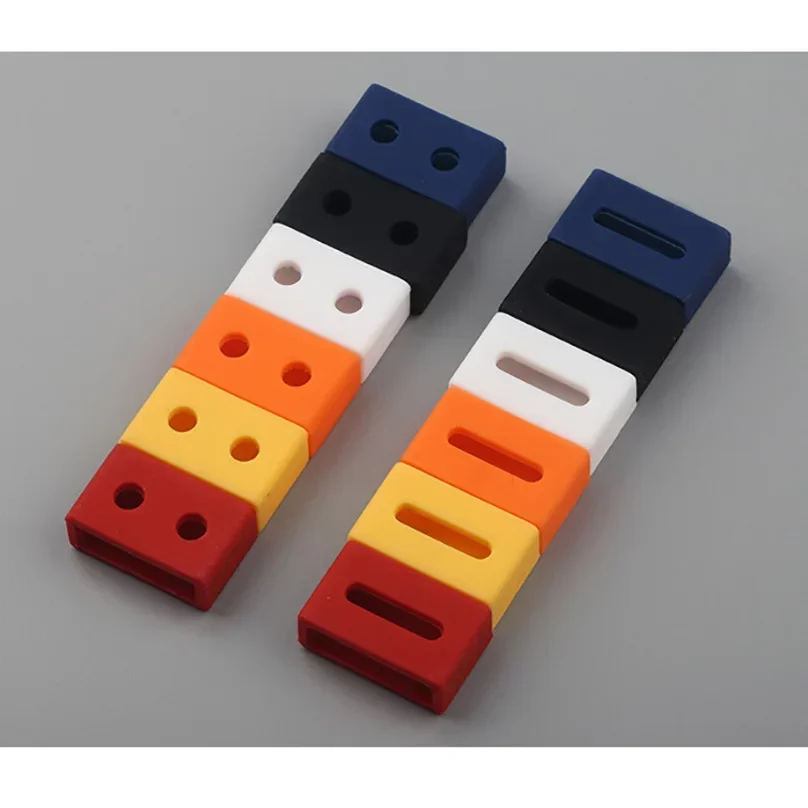 Versatile Metal Steel & Silicone Watch Band Keeper with Enhanced Loop Locker Ring Buckle