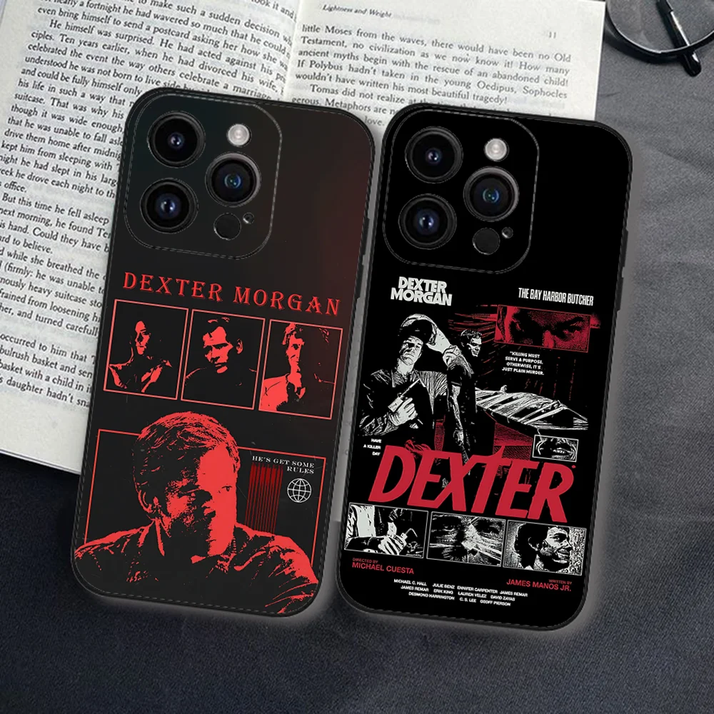 Dexter Morgan Phone Case For Iphone 16 15 11 13 14 Pro Max 7 8 Plus X Xr Xs  Max 12mini Black Shell Cover Case - AliExpress 202192403