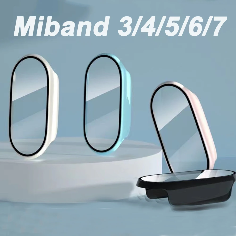 Case Cover Glass Cover Watch Screen Protector Case Watch Cover Watch Protective Case Watch Case Watch Protective Cover Watch Screen Protector Watch Accessories For Xiaomi Band 7 6 5 4 3