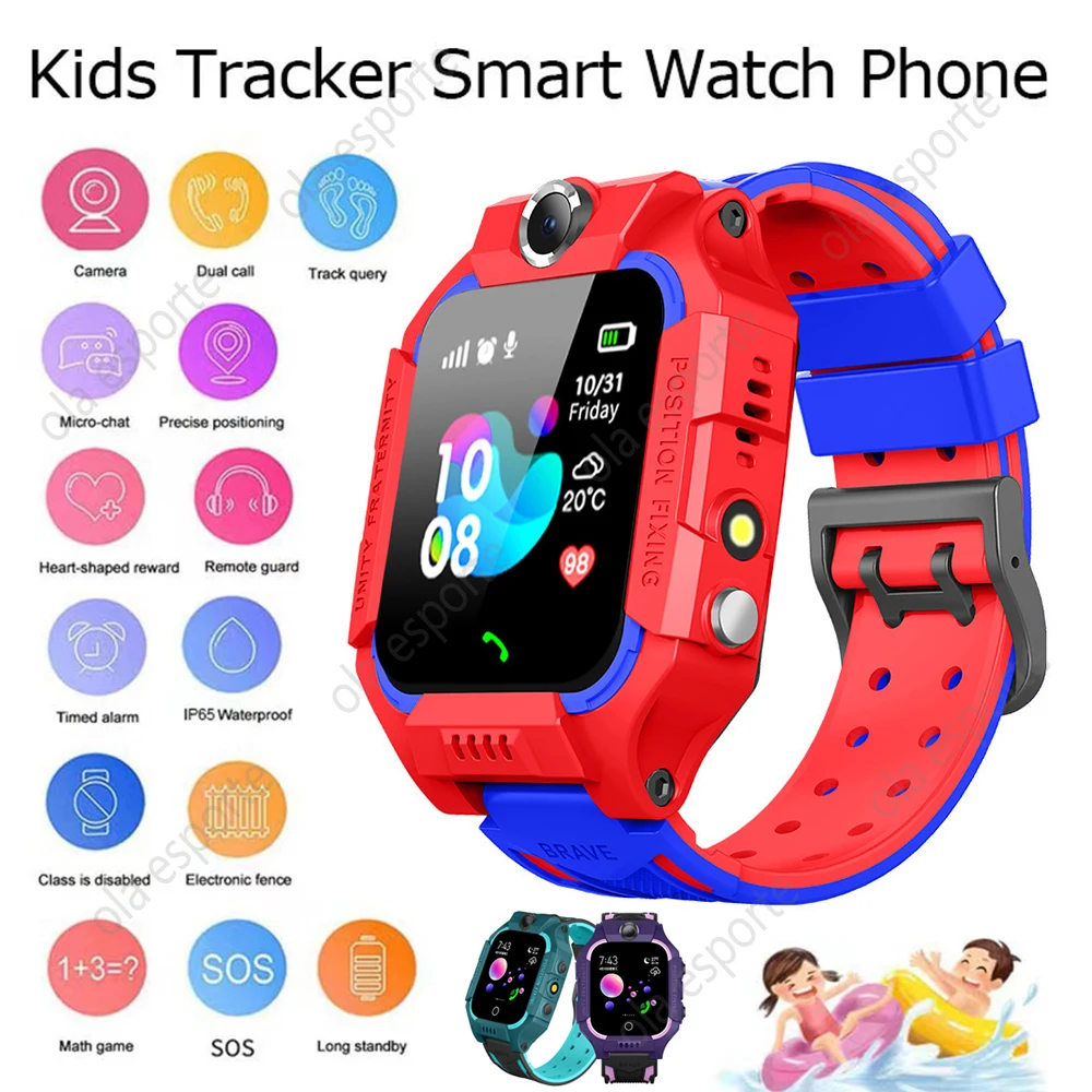2025 New Kids Smart Watch SOS LBS Location Camera 2G Sim Card Call IP67 Waterproof GPS Location Child Smartwatch Boy Girl Gift 1