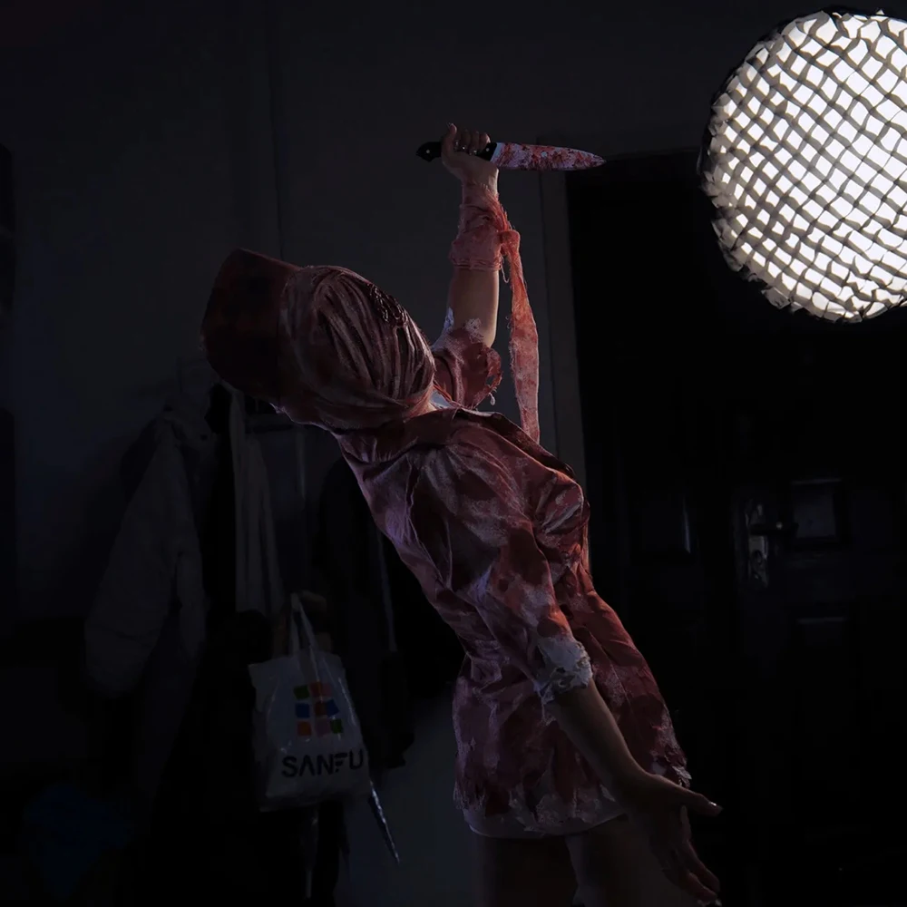 Silent Hill 2-Inspired Bubble Nurse Full Face Mask for Cosplay Events