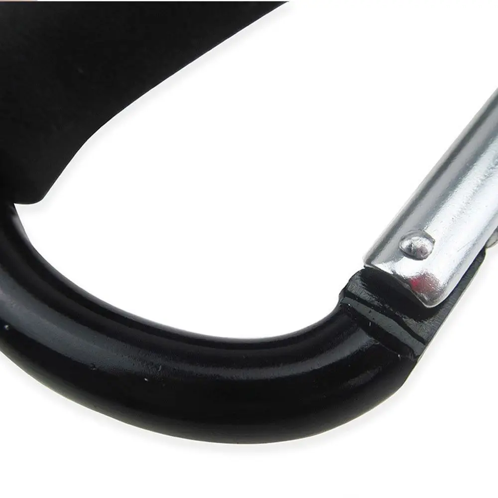 2Pcs Multifunction Baby Stroller Hook D-Ring Aluminum Alloy Carriage Hanger Soft Grip Sponge Handle Pram Lifting Button