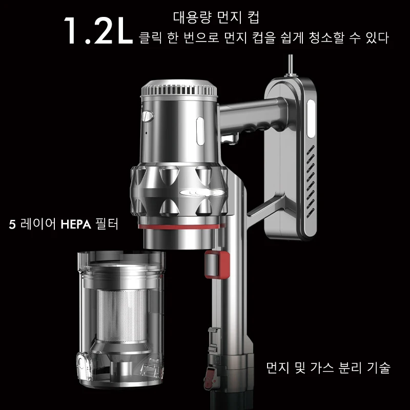 V12 무선 핸드헬드 청소기 180W 10kPa 흡입력 5IN 1봉 스탠드 청소기 다기능 가정용 자동차 진드기 청소기