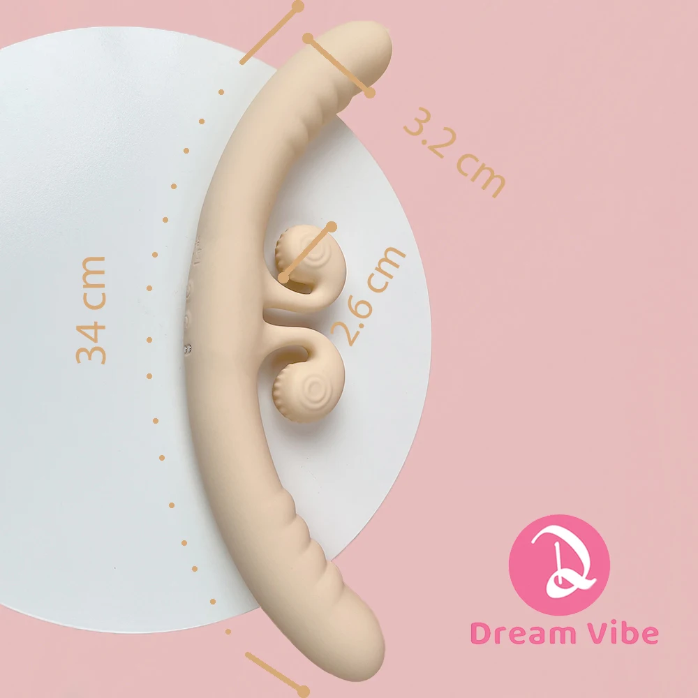 Double Dildo Vibrator 10 Vibration Modes Anal Massager For Women_voghion.com