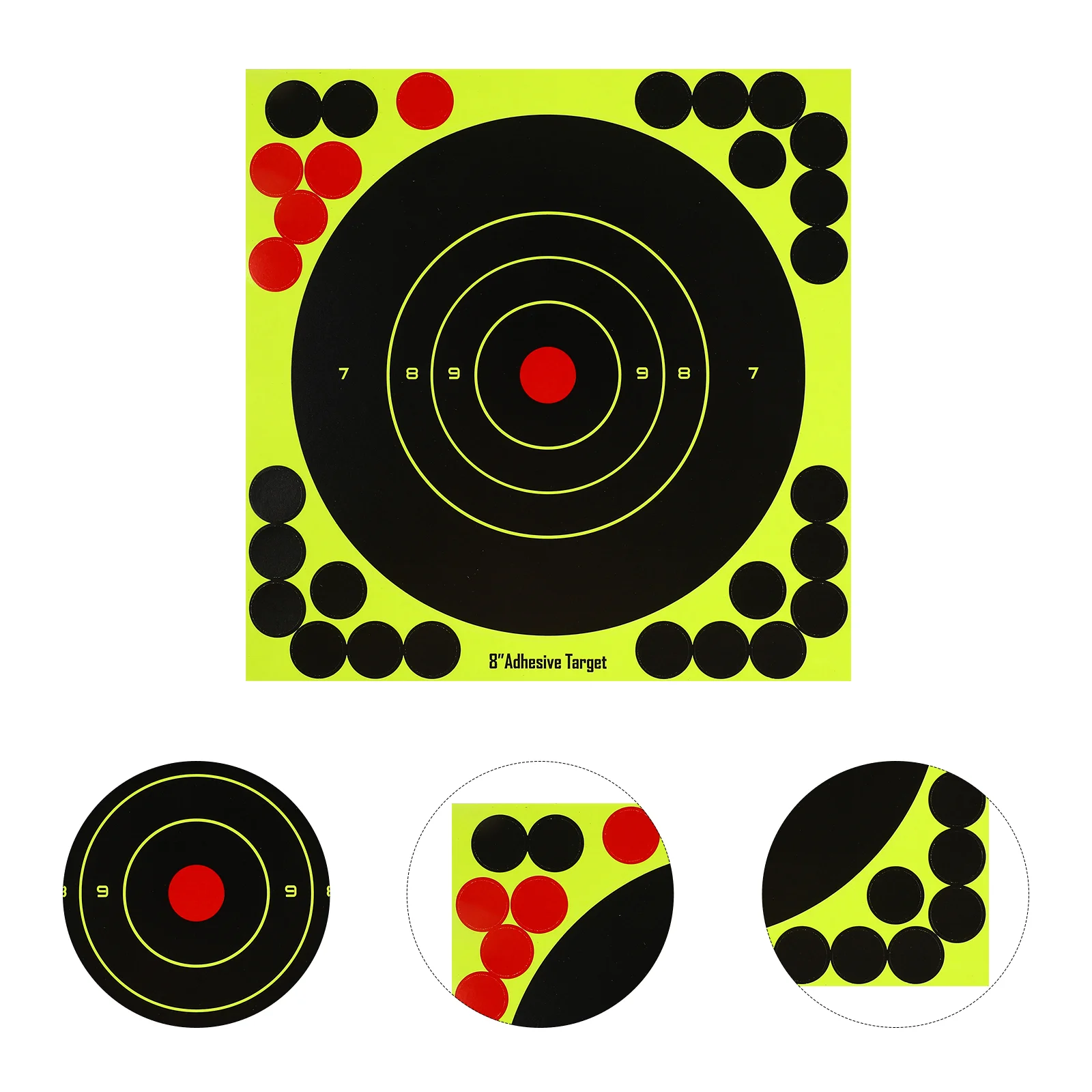 

30 Pcs Gun Target Paper Stickers Zone Targeted Papers Circle Aiming for Pvc Self-adhesive Round Splatter Targets