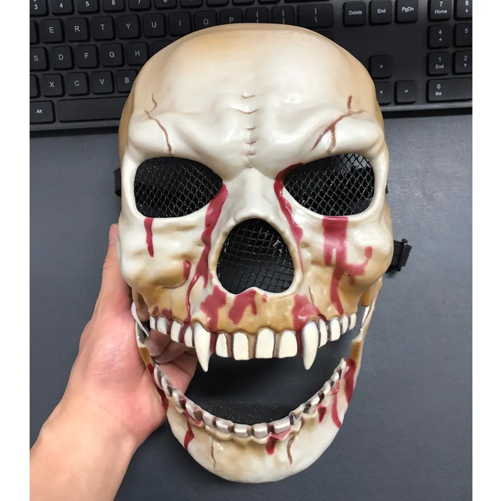 

Halloween event Chin full head skull mask Halloween Horror helmet Cosplay costume party 2022 Decorative props