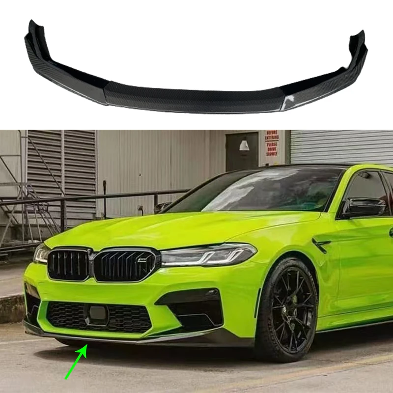 

Car Front Bumper Lip Splitter Diffuser Body Kit Guard Protection Carbon Fiber For BMW 5Series F90 M5 2021 2022