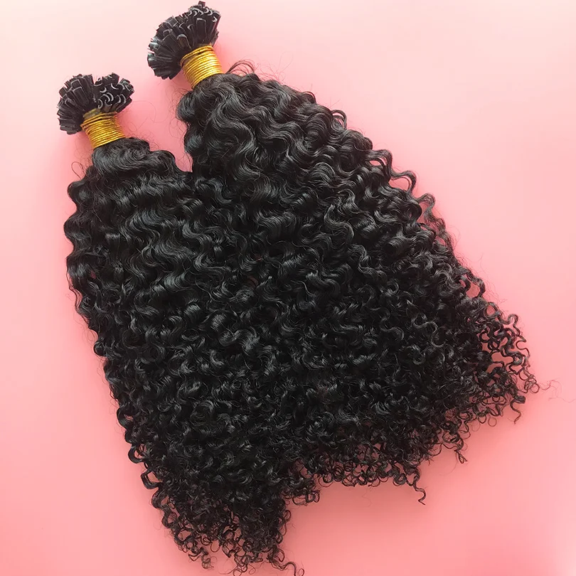 Curly Human Hair U Tip In Brazilian Remy Hair Extensions 830inch Pre