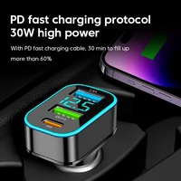 Olaf 66W 3 Ports USB Car Charger Type C Fast Charging Quick Charge 3.0 PD Phone Charger in Car For iPhone Xiaomi Huawei Samsung - Image 6