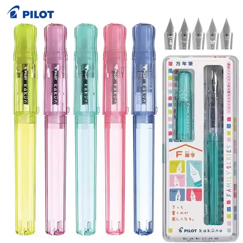 PILOT kakuno Fountain Pen,Multi-Colors Dreamy/Smile Family Series 0.4~0.7mm Nib Writing Calligraphy Pen Perfect Gift For Student