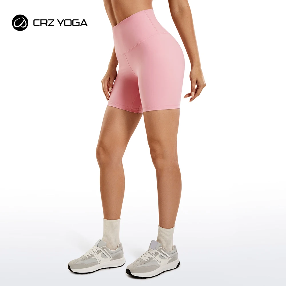 nvgtn seamless pro shorts women seamless scrunch workout shorts high waisted intensify running yoga gym workout CRZ YOGA Women's Naked Feeling Biker Shorts - 6 Inches High Waisted Yoga Workout Gym Running Spandex Shorts