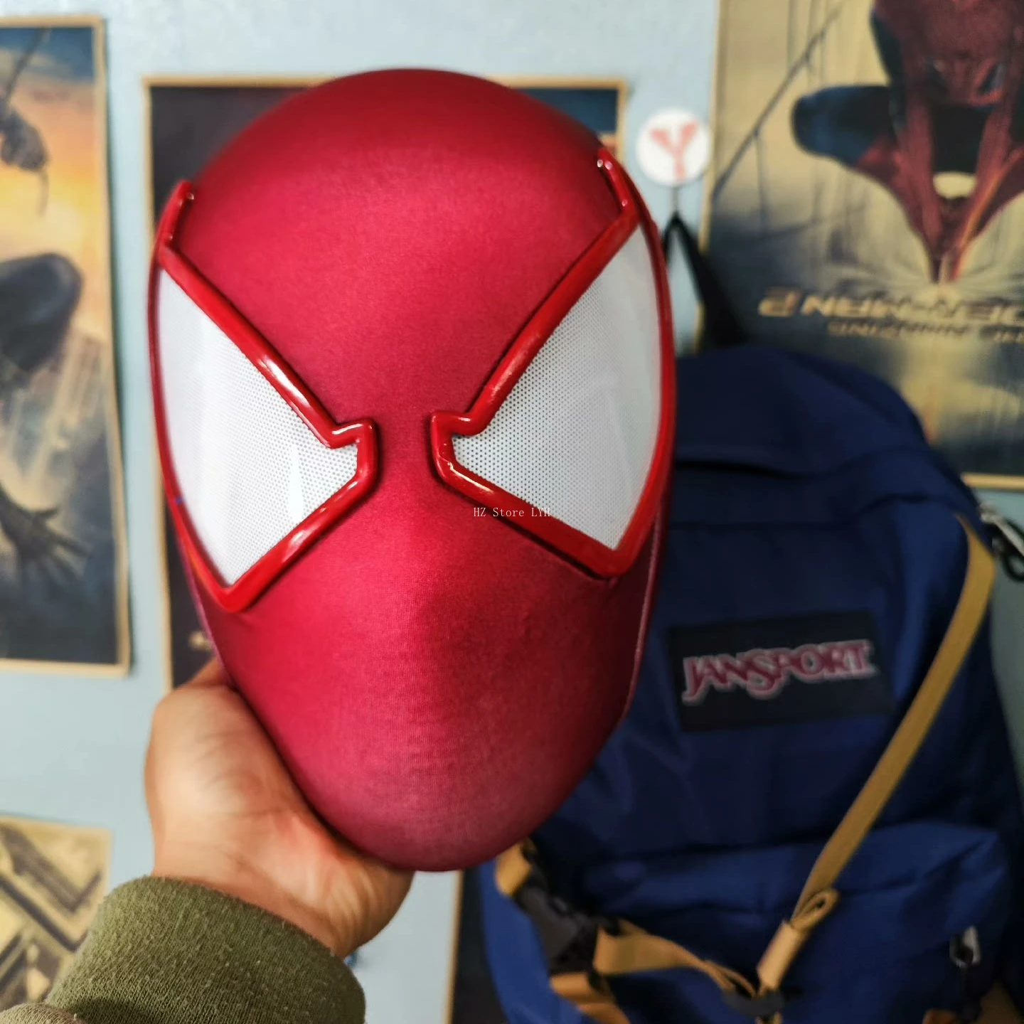 【新品未使用】スパイダーマン マスクレッド マーベル スカーレット スパイダーマン マスク フェイスシェル