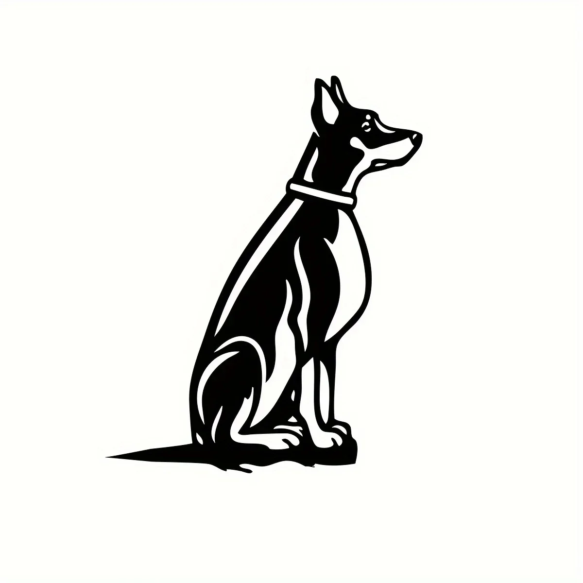 

CIFBUY Decoration 1pc Metal Doberman Silhouette Puppy Dog Sign Cutout Rustic Outdoor decoration Home Garden Decor Housewarming