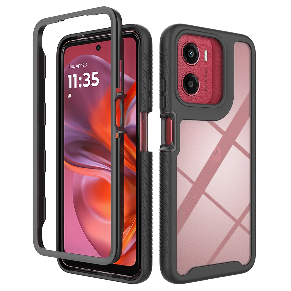 3-in-1 Clear Shockproof Armor Case with Heavy Duty Protection