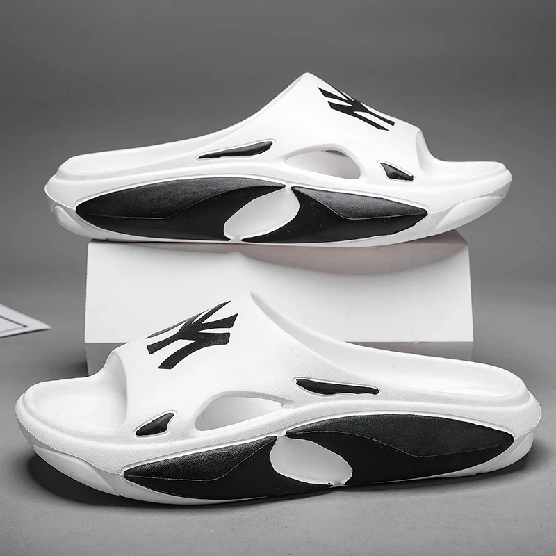 

2023 Fashion Summer Sneaker Slippers Men Women Printing Thick Bottom Platform Cloud Slides Outdoor Non-Slip Casual Beach Sandals