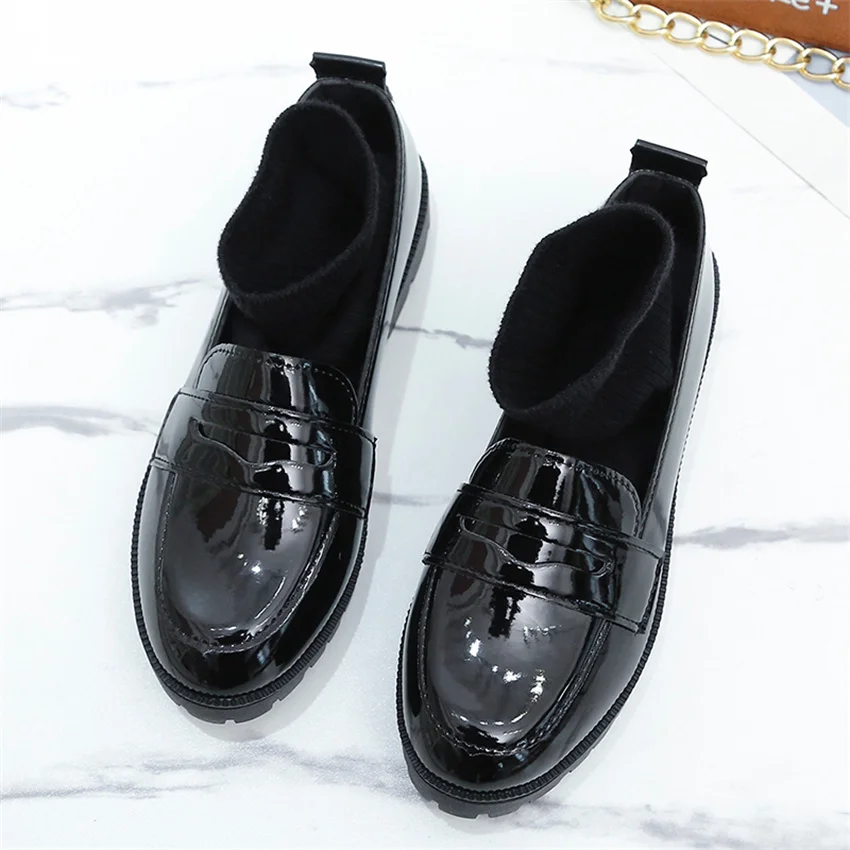 Flats Women Loafers Oxfords Career Slip On Flat Shoes Woman Small Plus Size 31 - 46